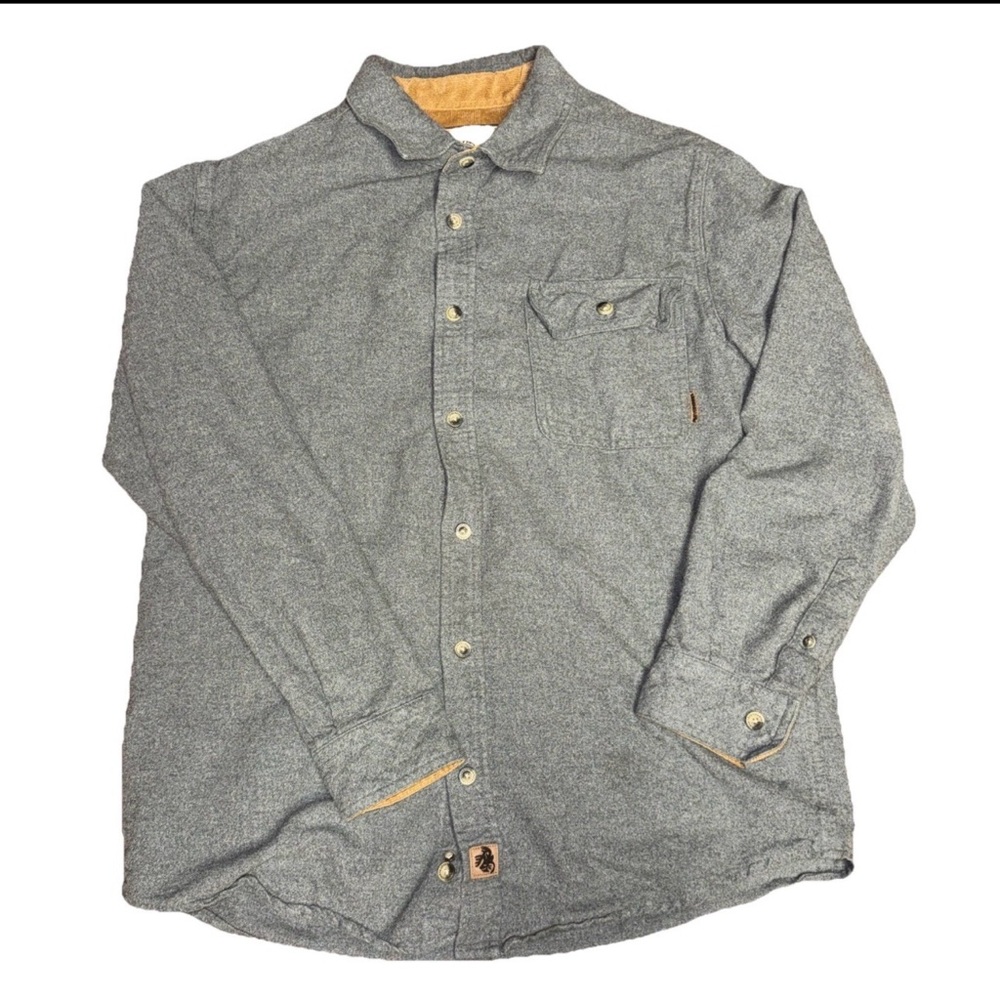 Legendary Whitetails Mens Flannel Button Up Shirt Size M‎ Gray Cotton